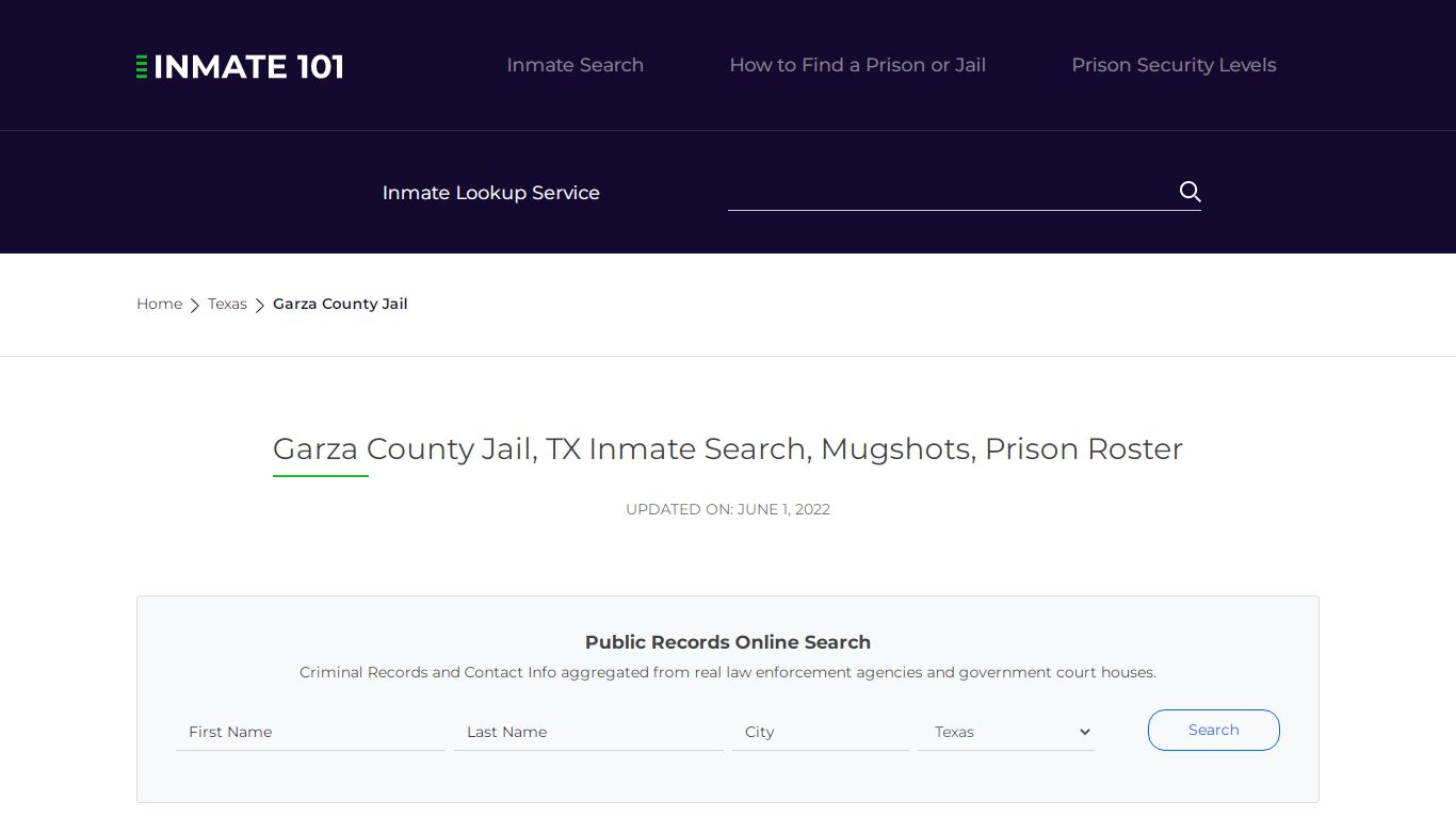 Garza County Jail, TX Inmate Search, Mugshots, Prison ...